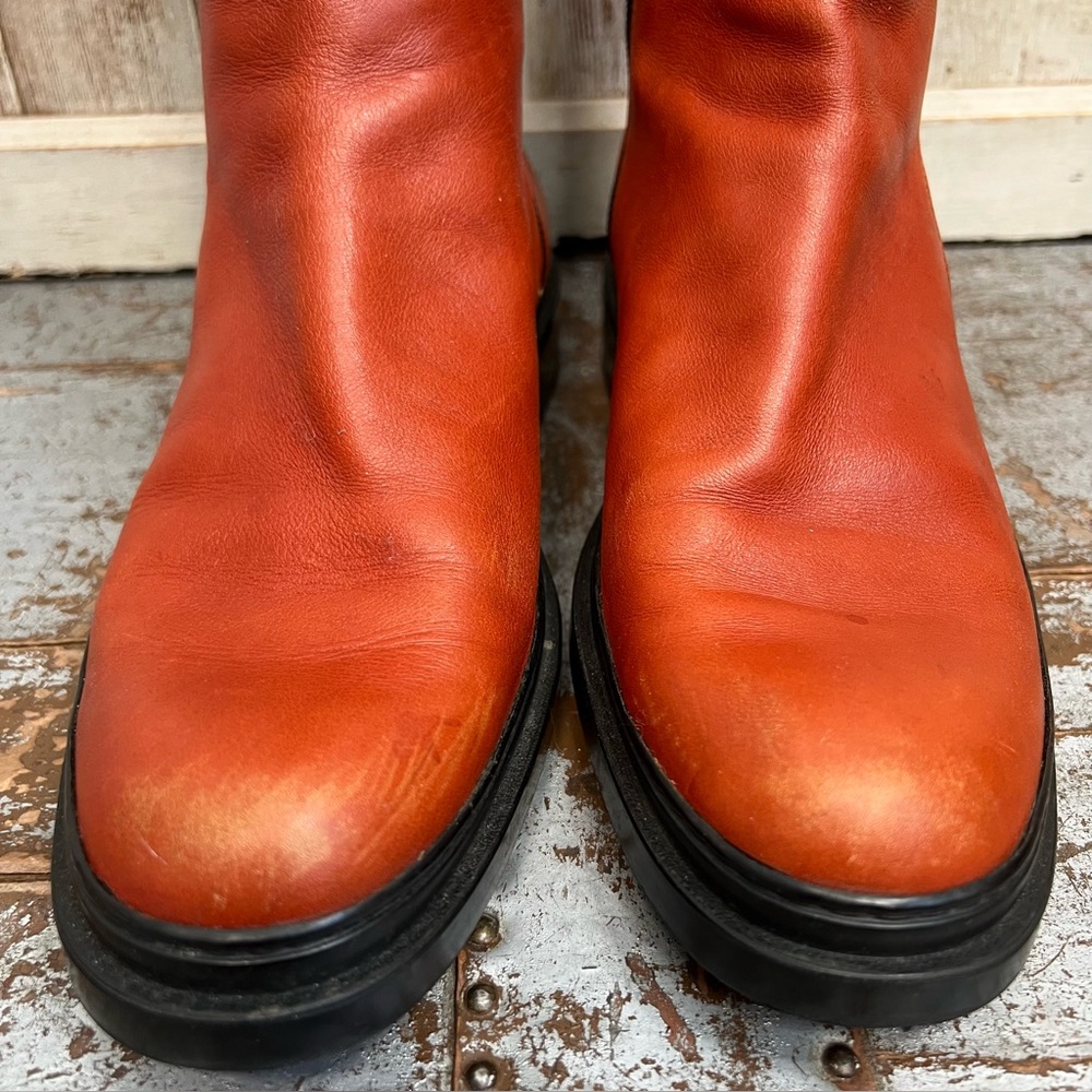 Tod’s Burnt Orange Leather Boots - Picture 3 of 14